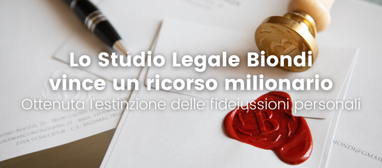 Lo studio legale Biondi vince un ricorso milionario